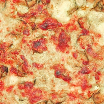 Detail of courgettes (zucchini) pizza with vegetables