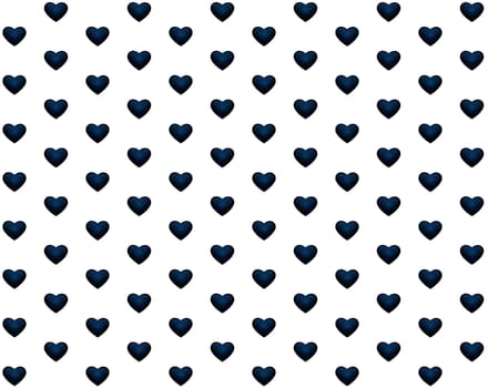 a white background with blue glass hearts