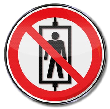 Safety signs for passenger transport and elevators