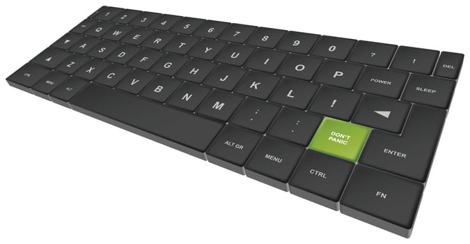 Keyboard with special button Don't panic - Keyboard with special button Don't panic