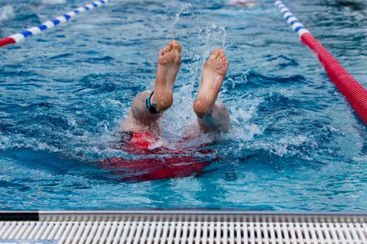 Swimmers in competition