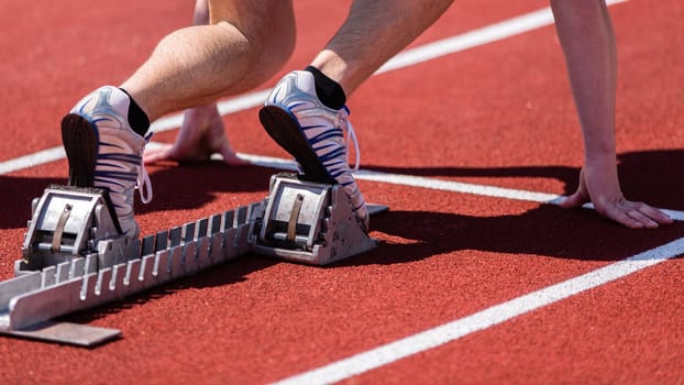 Sprint start in athletics