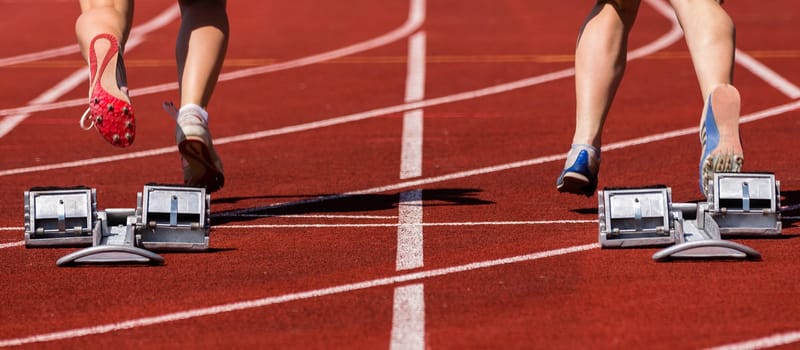 Sprint start in athletics