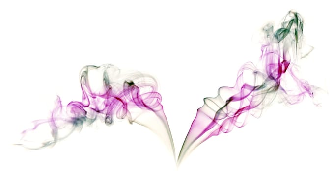 Abstract colorful background made with real smoke