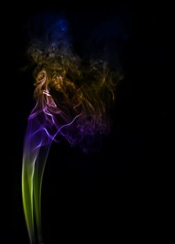 Abstract colorful background made with real smoke