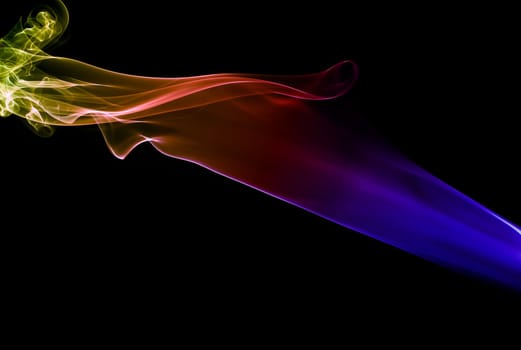 Abstract colorful background made with real smoke