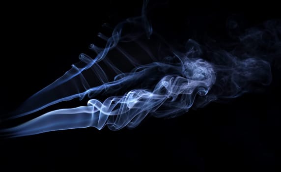 Abstract colorful background made with real smoke