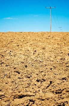 freshly ploughed field