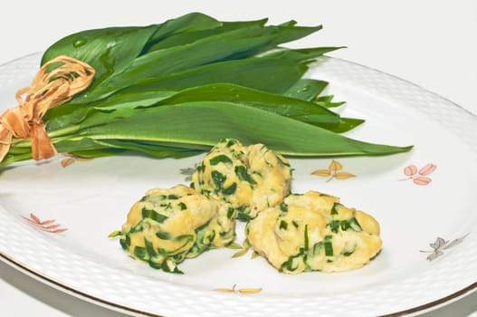 Wild garlic gnocci