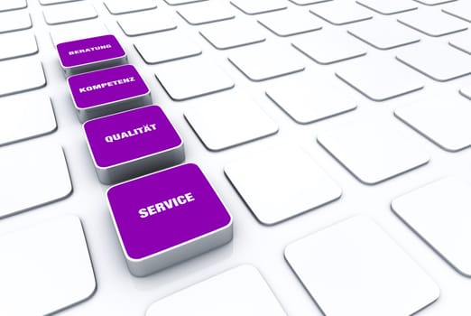 Cuboid Concept Violet - Consulting Competence Quality Service 5