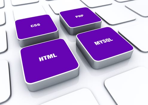 3D Pads Violet - HTML CSS PHP MYSQL 3