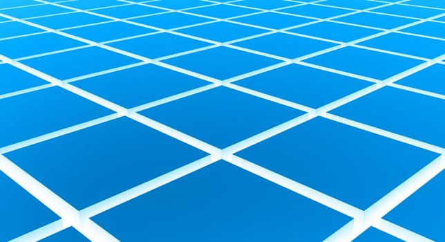 Cuboid matrix diagonal blue white