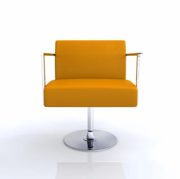 Modern Designer Chair - Orange Chrome