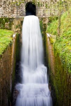 waterfall in the Spanish national park of Covadonga in northern