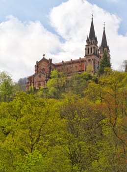 Basilica of Our Lady of Battles, Covadonga, Asturias, Spain.