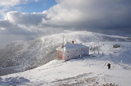 Winter landscape in romanian Carpathians