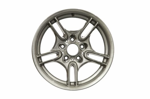 Alloy car rim isolated on white