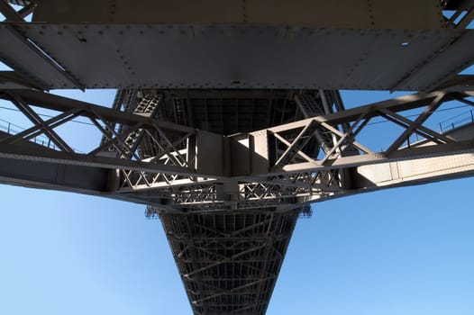 bridge construction detail, harbour bridge in sydney