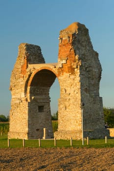 Old Roman Gate (Heidentor) at Carnuntum, Austria (Europe)