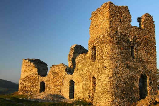 Ancient ruins in Brnicko,  Czech Republic. Central Europe.