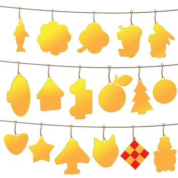 Personalized golden price tags in all shapes and sizes