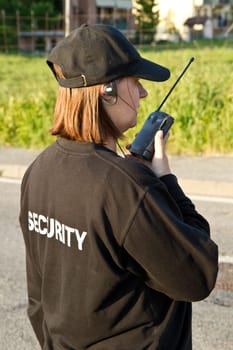back of a security guard