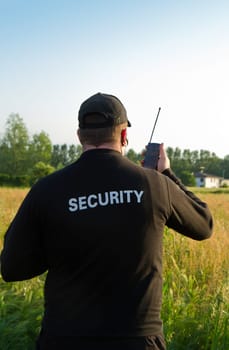 back of a security guard