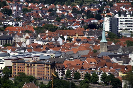 View of Hamelin from Klüt