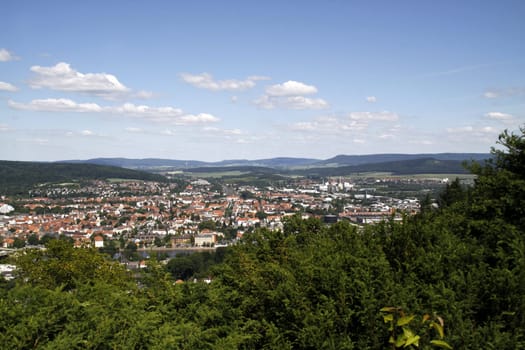 View of Hamelin from Klüt