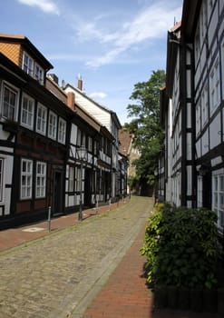 Street in the old town of Hamelin
