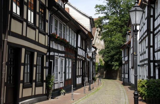 Street in the old town of Hamelin