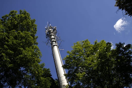 Transmission mast on the Klüt in Hamelin