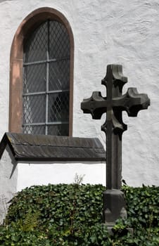 Old gravestone at the church in Lemgo-Brake
