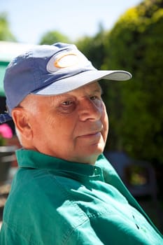 Senior with cap