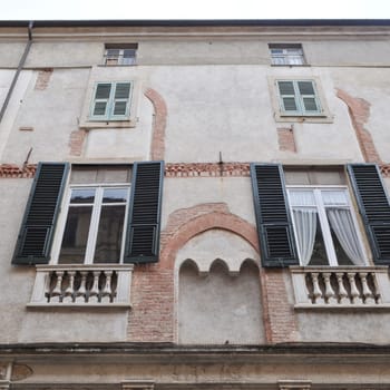View of the town of Albenga, Genoa, Italy