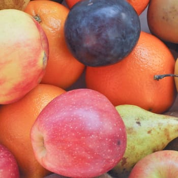 A dish of traditional organic vegetarian fruits