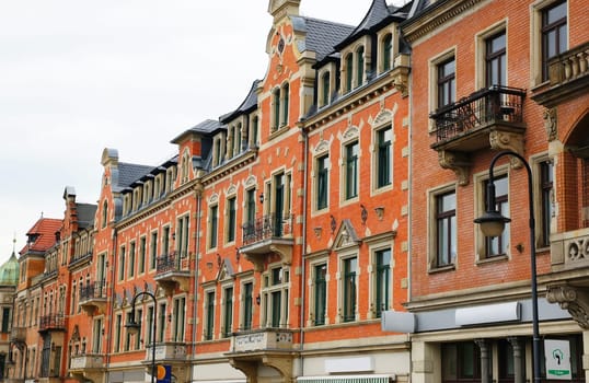 Restored row of houses