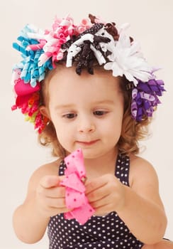 Toddler Playing Dress Up