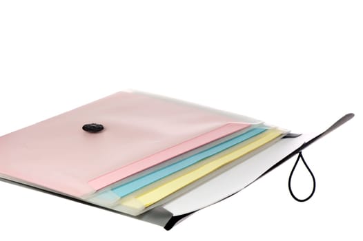 colored separator sheets on  a white background