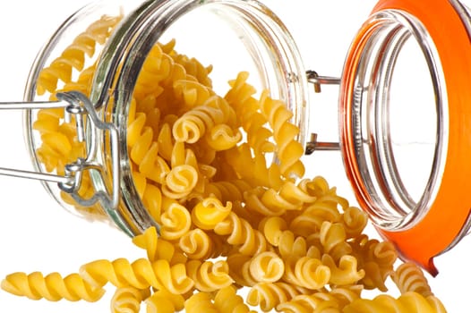 a italian pasta  on a white background