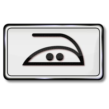 Textile care symbol iron