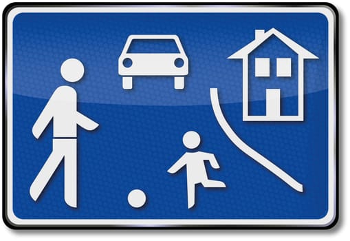Traffic sign play street