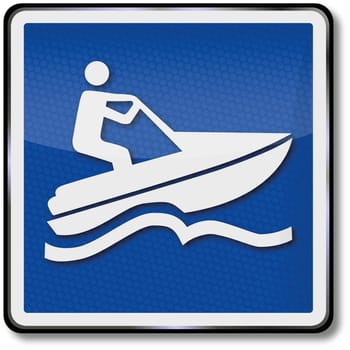 Navigation signs for motorboats
