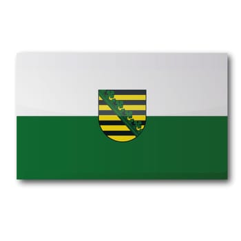 Flag with coat of arms of Saxony