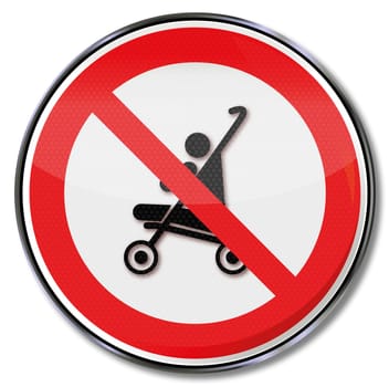 Sign no stroller