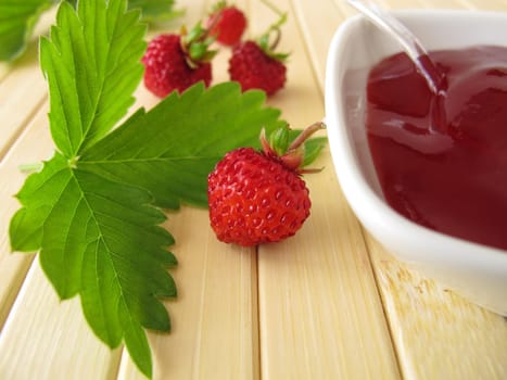 Jam with wild strawberries