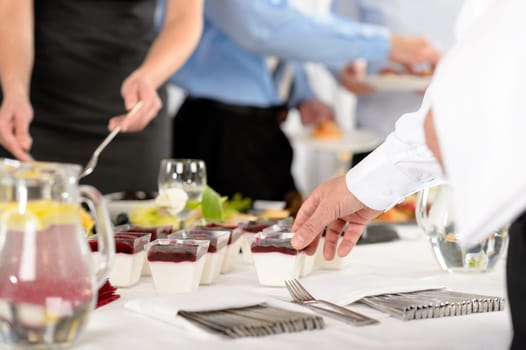 Business catering dessert for company formal celebration close-up