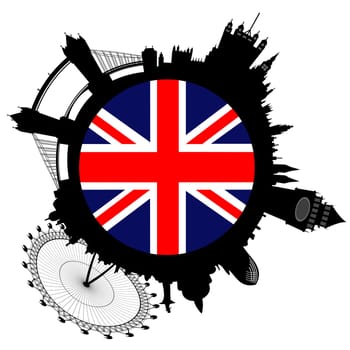 illustration of the London skyline like ring