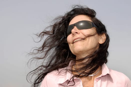 Happy woman outdoors