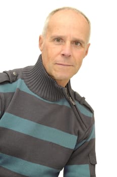 Man posing isolated against a white background